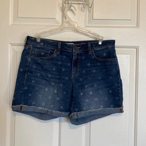 SONOMA Star Printed Denim Shorts Size 14